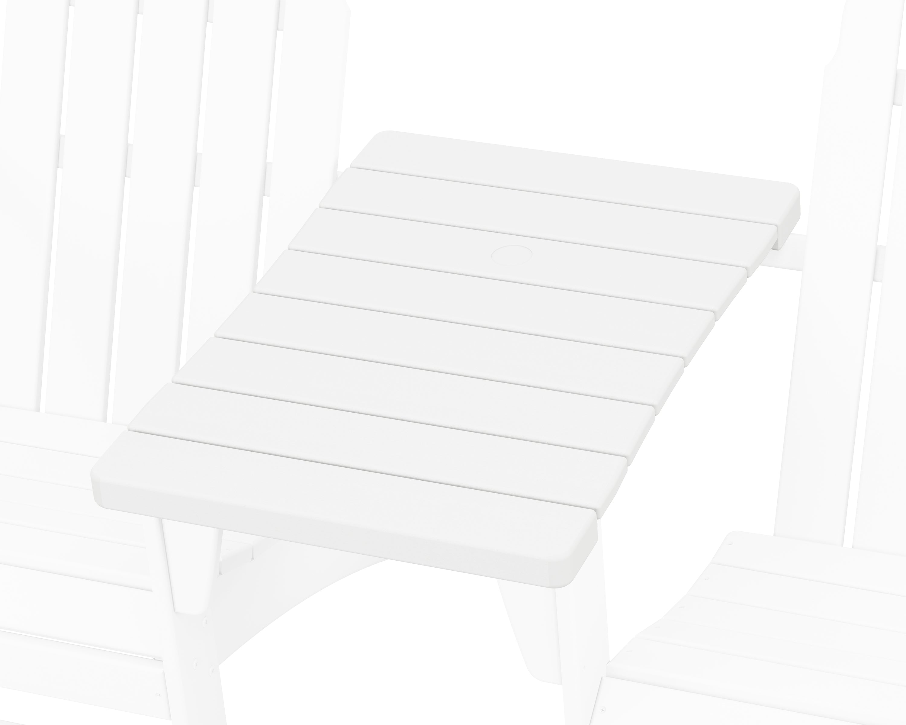 POLYWOOD® 400 Series Straight Adirondack Connecting Table in White