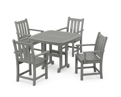 POLYWOOD® Traditional Garden 5-Piece Dining Set in Slate Grey