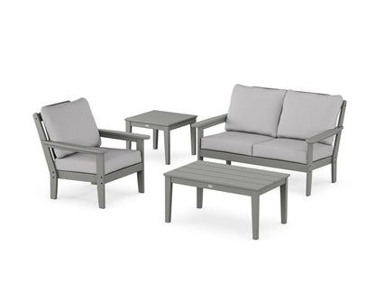 Country Living Wovendale 4-Piece Deep Seating Set in Slate Grey / Granite