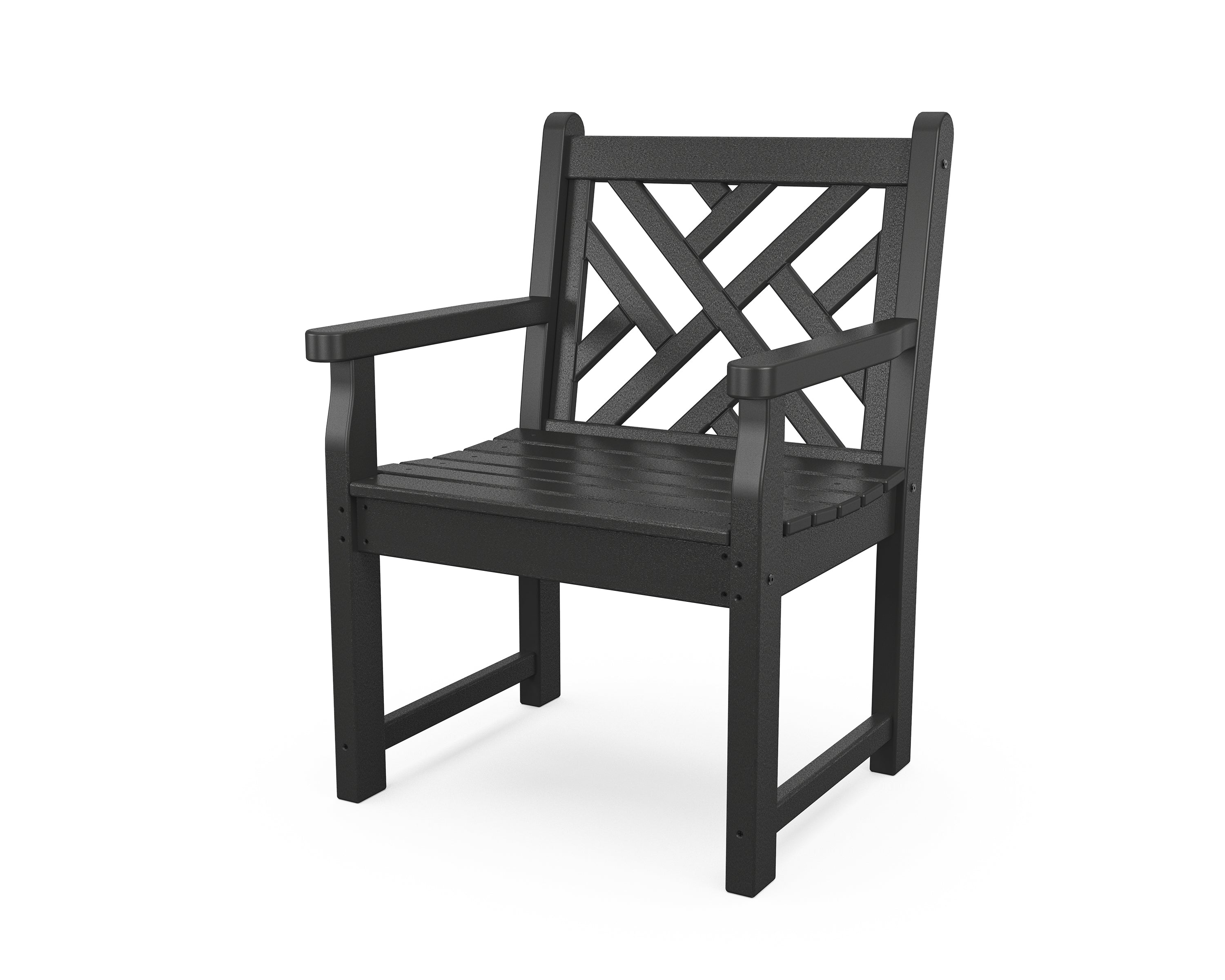 POLYWOOD® Chippendale Garden Arm Chair in Black