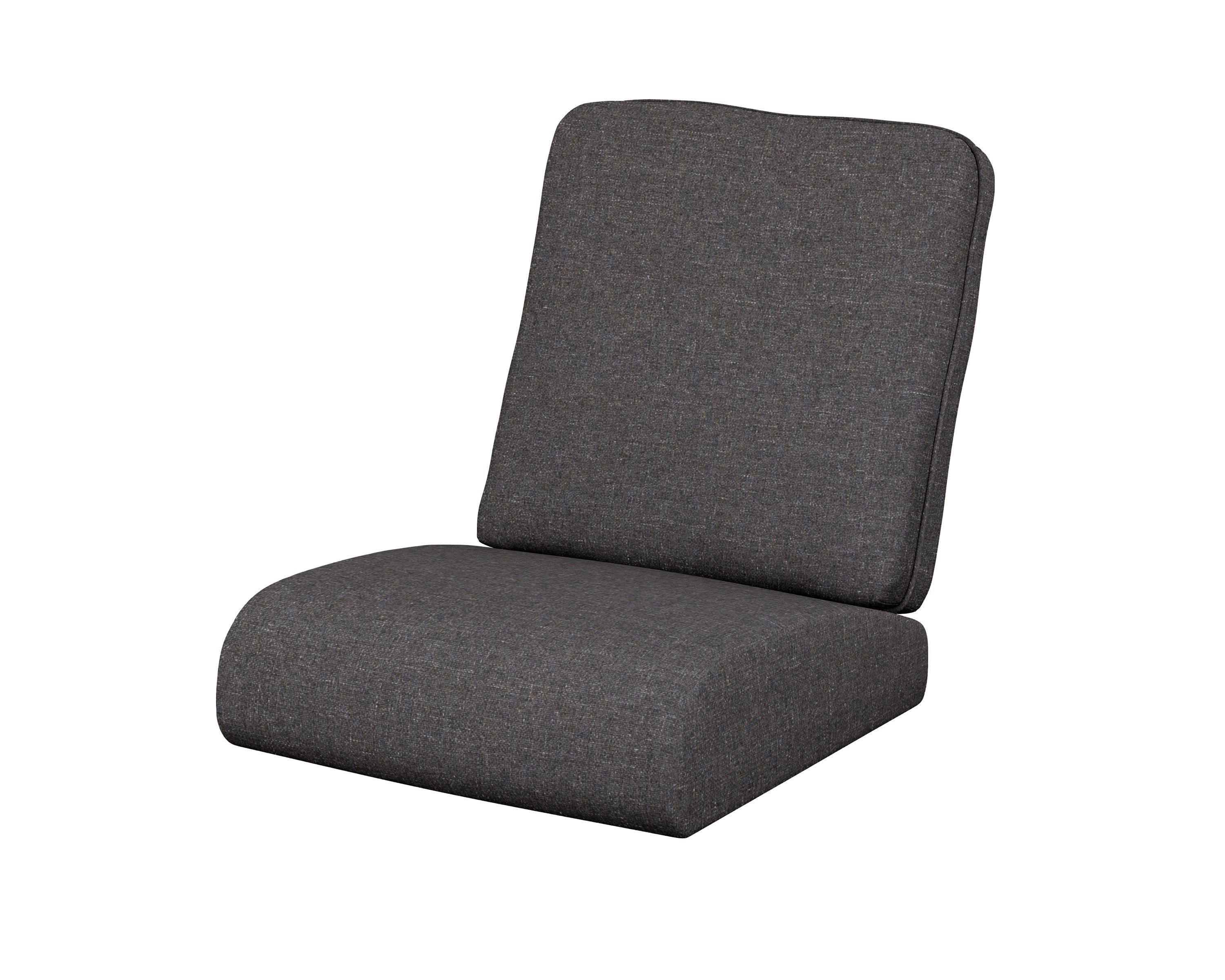 POLYWOOD® Club Seat/Back Cushion in Ash Charcoal