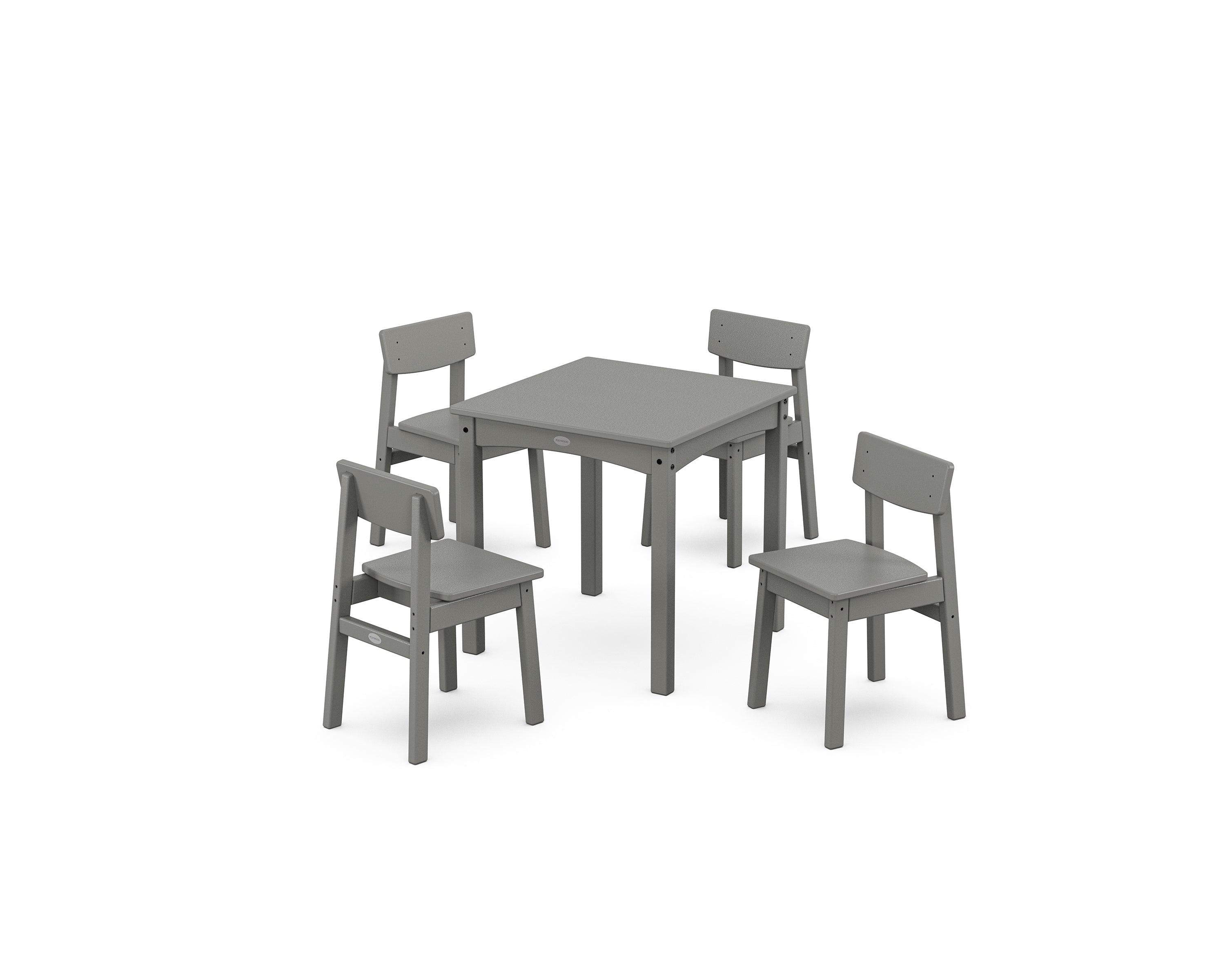 POLYWOOD® Modern Studio Kids 5-Piece Dining Set in Slate Grey