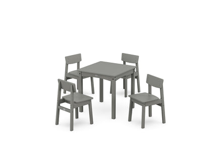 POLYWOOD® Modern Studio Kids 5-Piece Dining Set in Slate Grey
