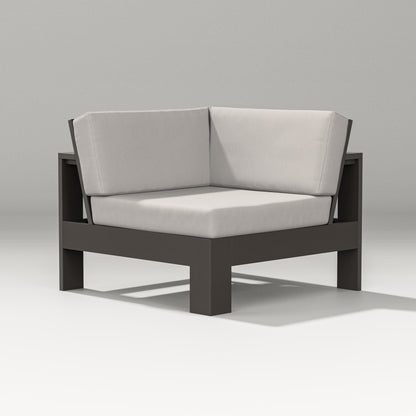 PW Designer Series Latitude Modular Corner Chair in Vintage Coffee / Cast Ash