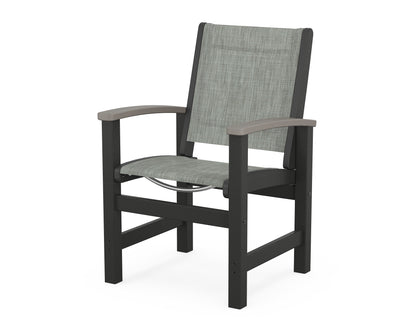 POLYWOOD® Coastal Dining Chair in Black / Driftwood / Birch Sling
