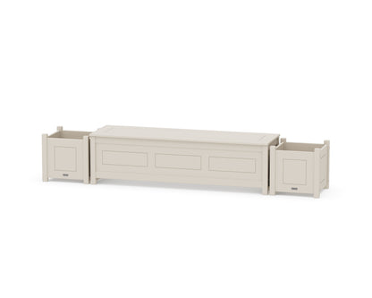 Country Living 60" Country Living Straight Planter Storage Bench Set in Sand