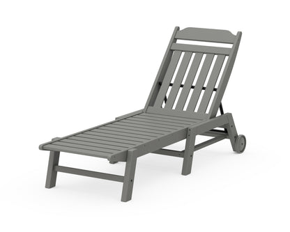 Country Living Cottage Chaise with Wheels in Slate Grey