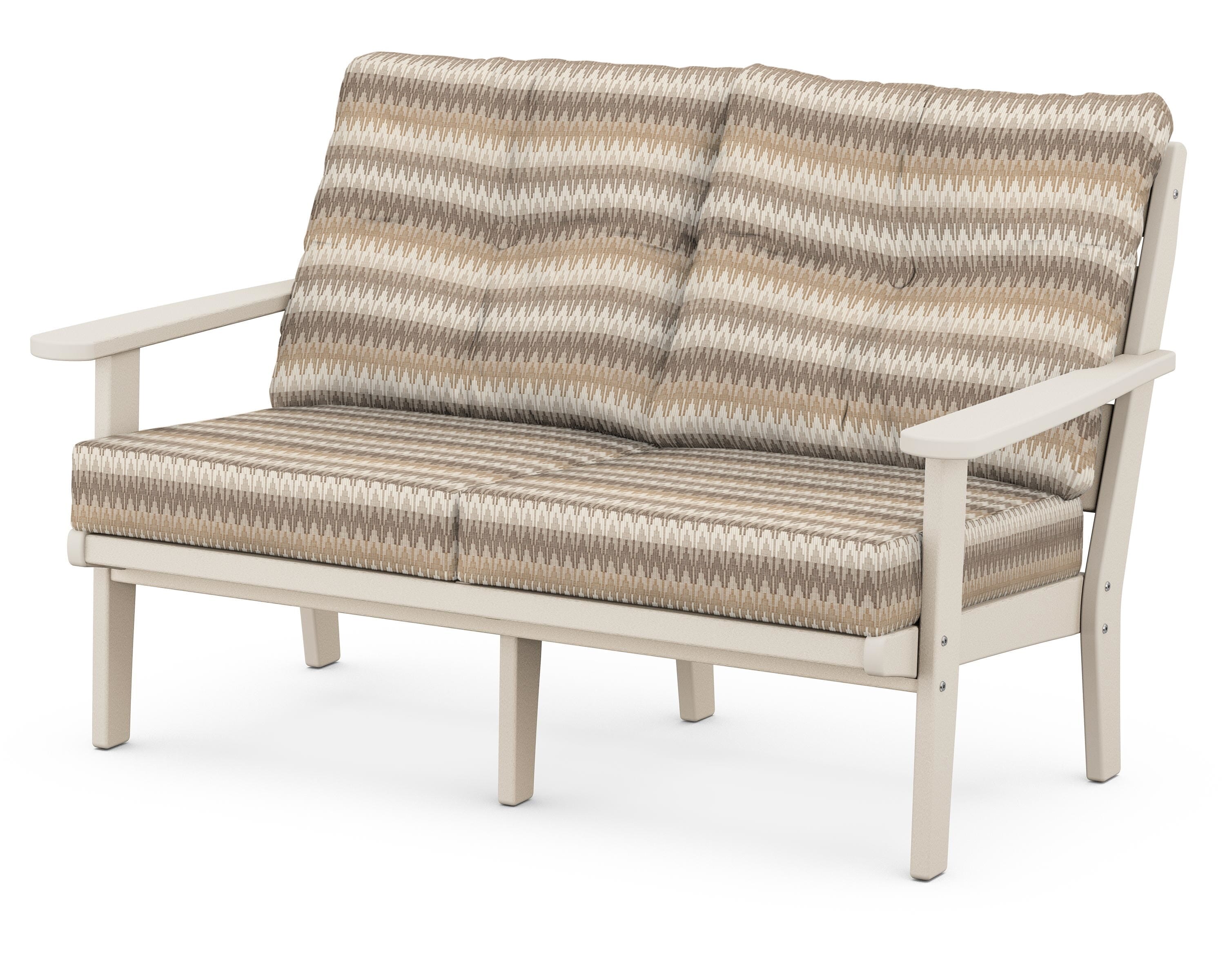 POLYWOOD® Lakeside Deep Seating Loveseat in Sand / Valley Dune