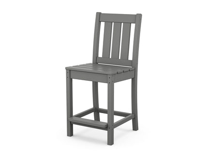 POLYWOOD® Oxford Counter Side Chair in Slate Grey