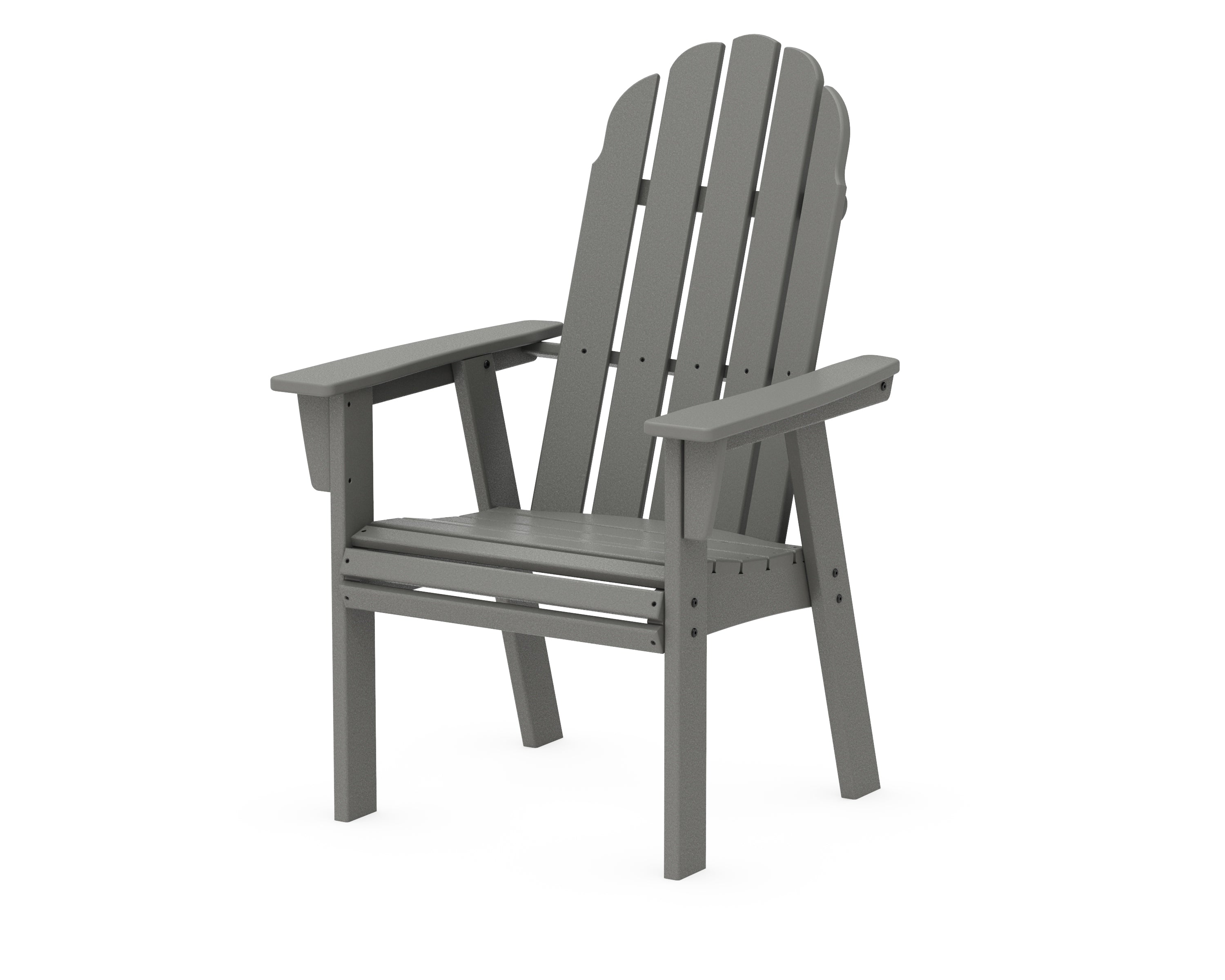 POLYWOOD® Vineyard Curveback Adirondack Dining Chair in Slate Grey