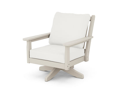 Chippendale Deep Seating Swivel Chair - Sand
