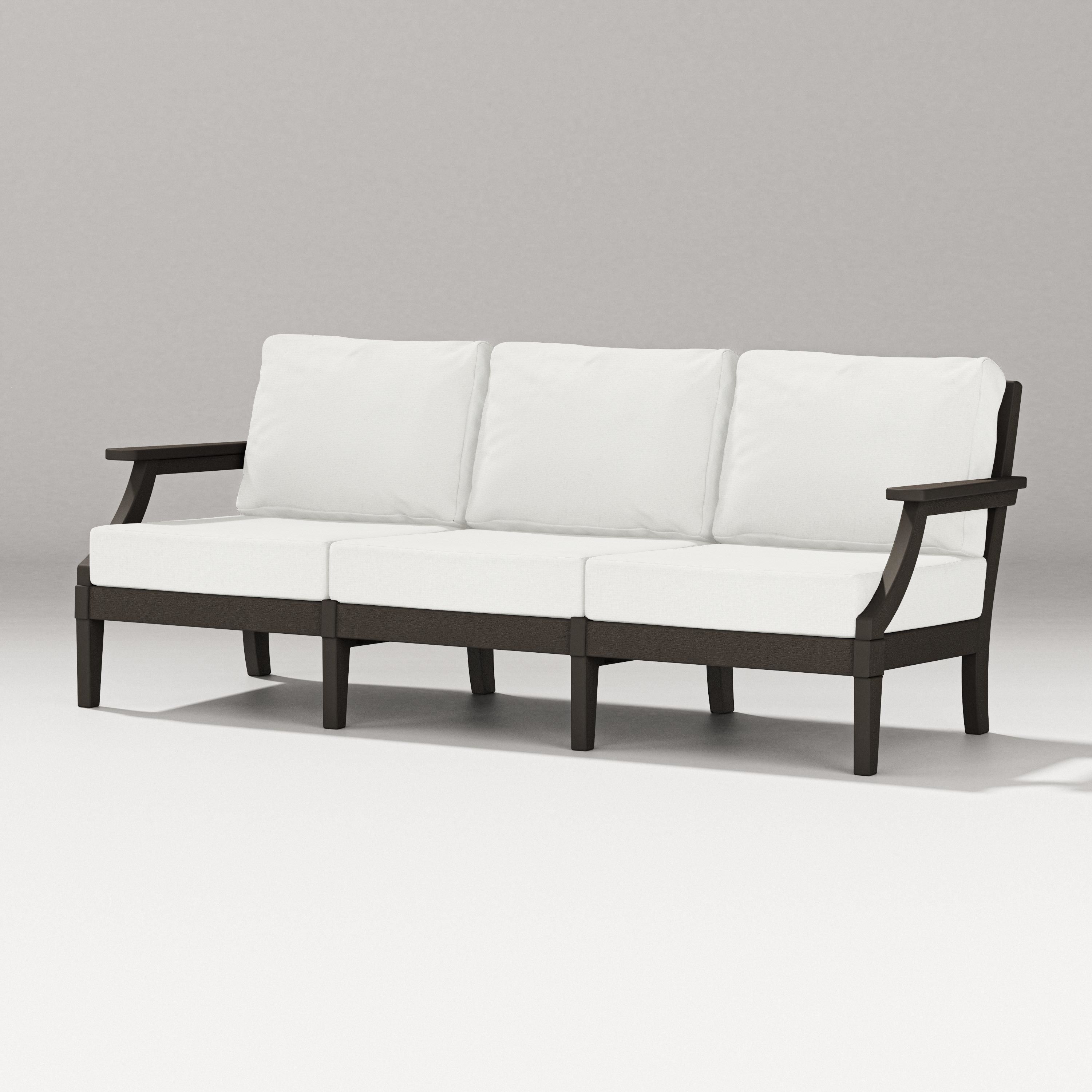 PW Designer Series Estate Sofa in Vintage Coffee / Natural Linen