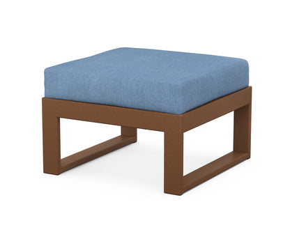 Unbranded Modular Ottoman - Modern in Teak / Sky Blue