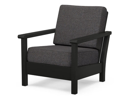 POLYWOOD® Harbour Deep Seating Chair in Black / Ash Charcoal