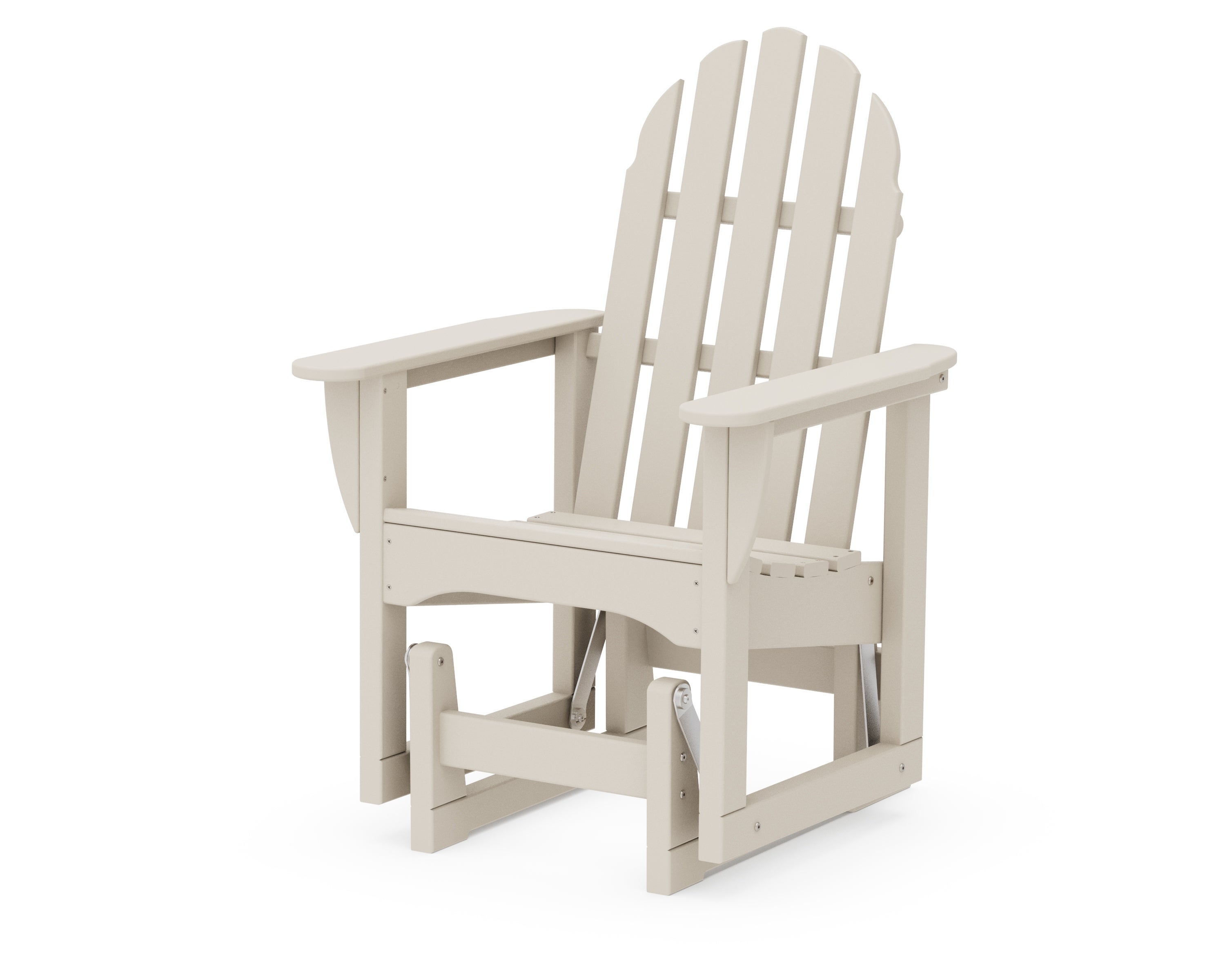 POLYWOOD® Classic Adirondack Glider Chair in Sand
