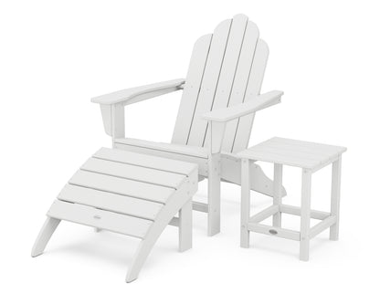 POLYWOOD® Long Island Adirondack 3-Piece Set in White