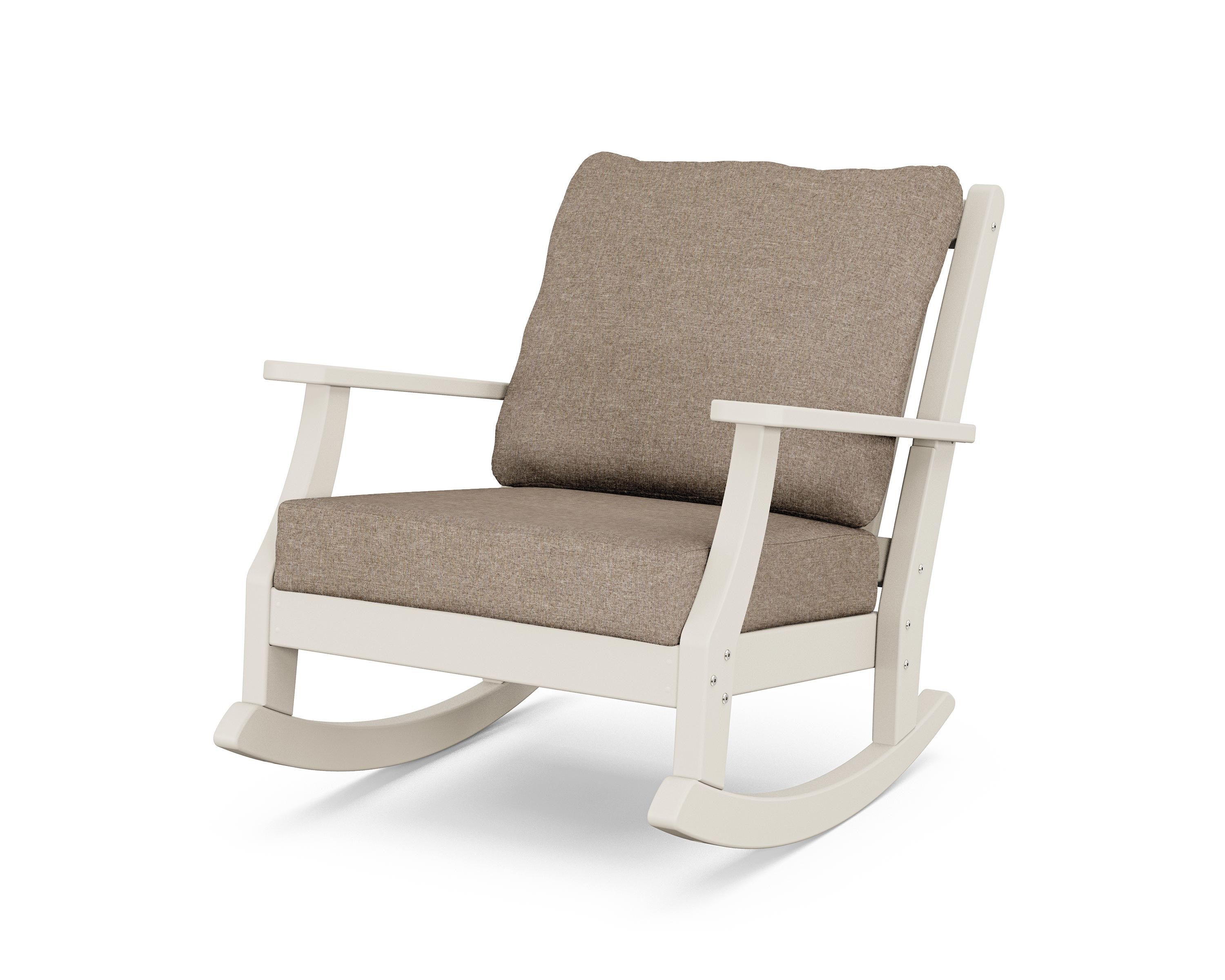 Country Living Wovendale Deep Seating Rocking Chair in Sand / Spiced Burlap