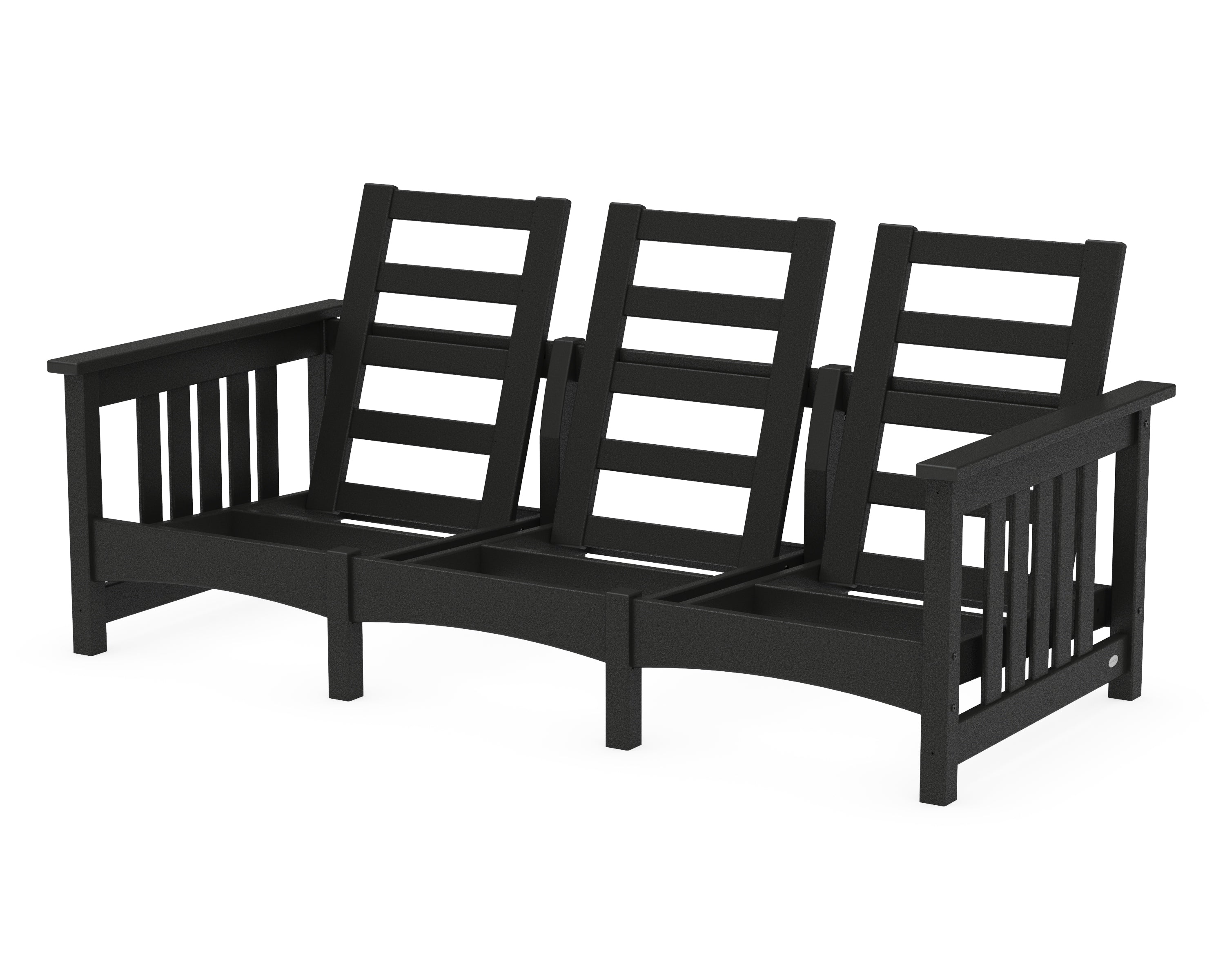 POLYWOOD® Club Mission Sofa Frame in Black