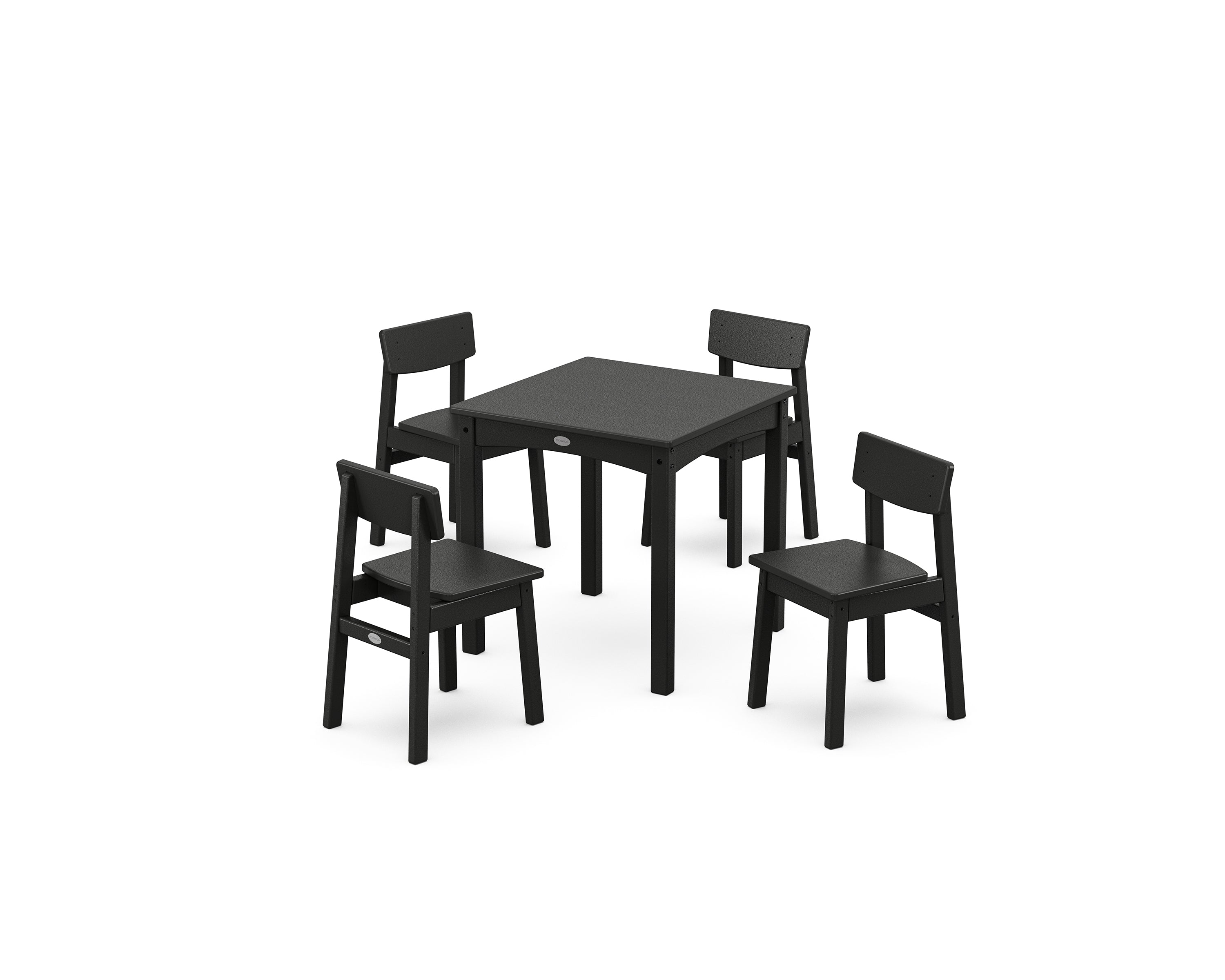 POLYWOOD® Modern Studio Kids 5-Piece Dining Set in Black