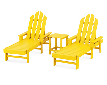 POLYWOOD® Long Island Chaise 3-Piece Set in Lemon
