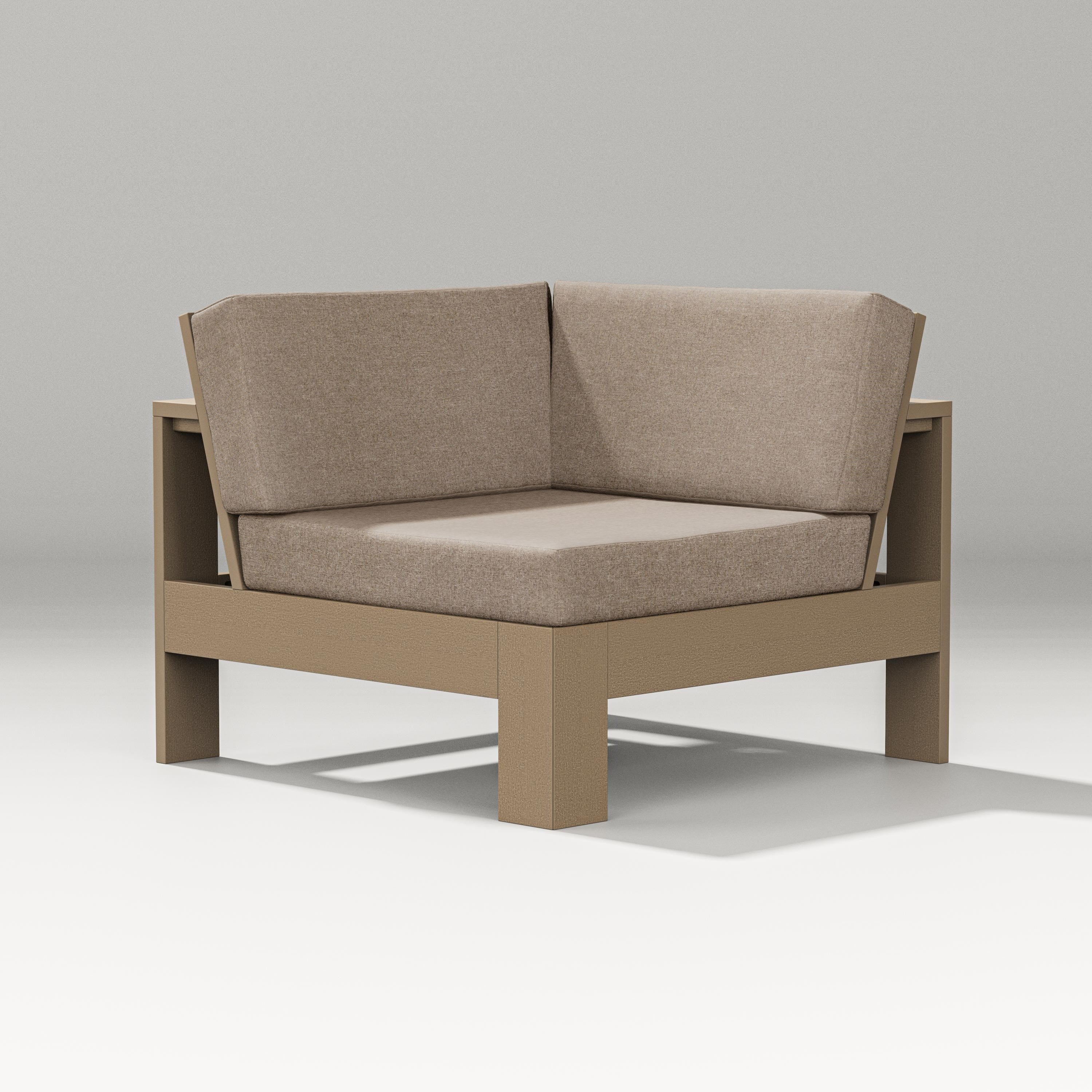 PW Designer Series Latitude Modular Corner Chair in Vintage Sahara / Spiced Burlap