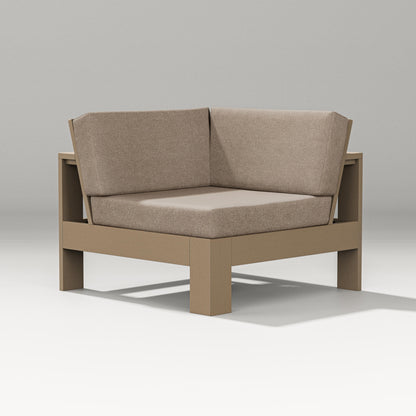 PW Designer Series Latitude Modular Corner Chair in Vintage Sahara / Spiced Burlap