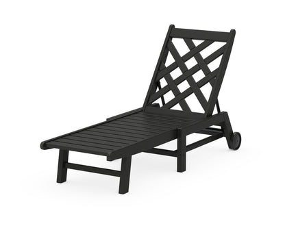 Country Living Wovendale Chaise with Wheels in Black