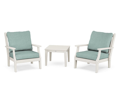 Country Living Wovendale 3-Piece Deep Seating Set in Sand / Glacier Spa