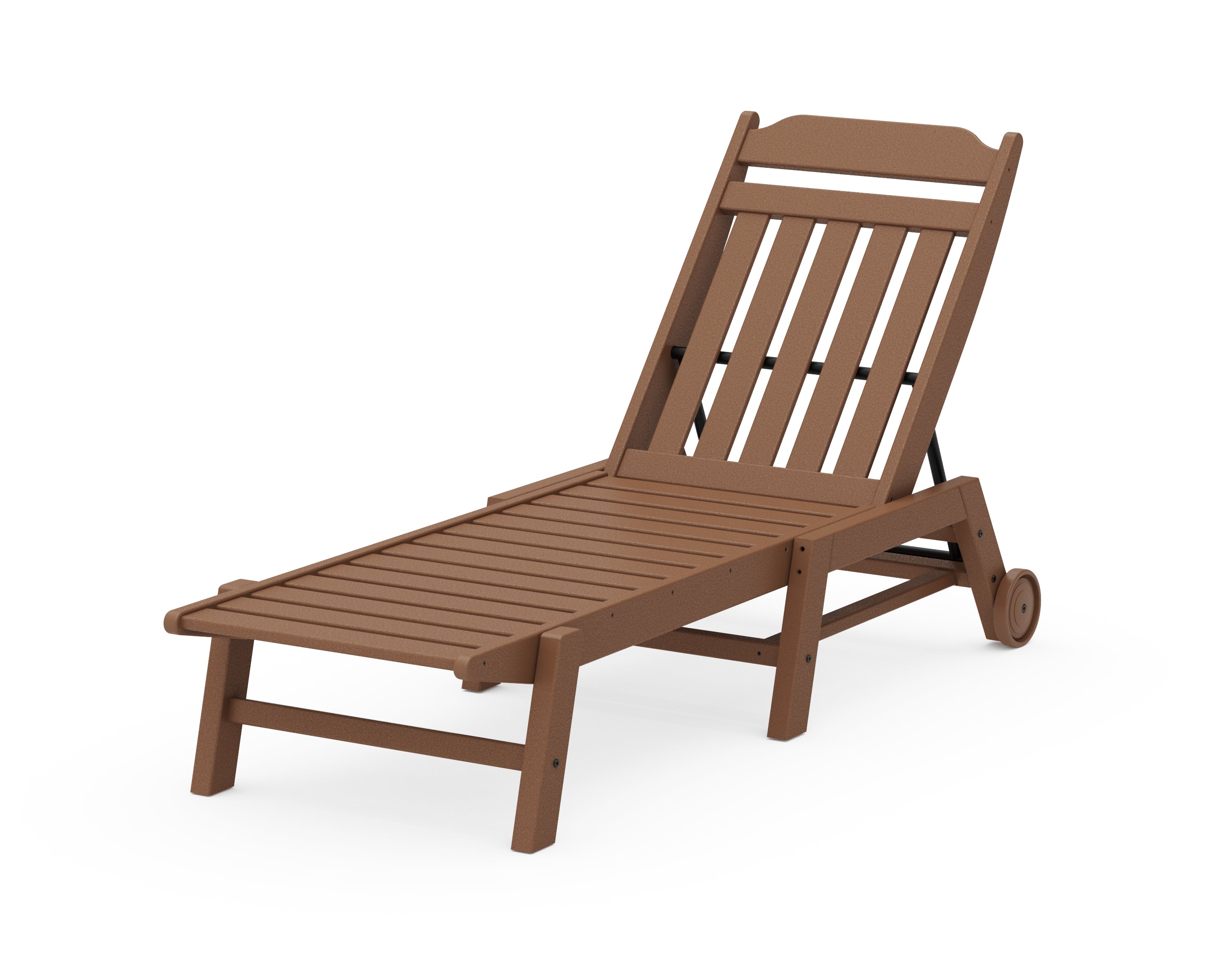 Country Living Cottage Chaise with Wheels in Teak
