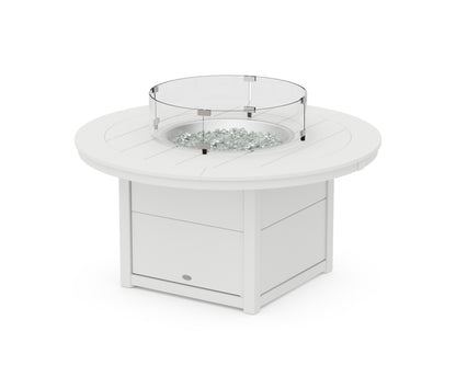 POLYWOOD® Round 48" Fire Pit Table in White