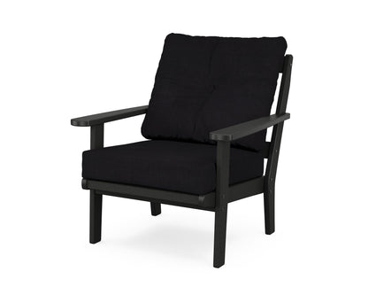 POLYWOOD® Mission Deep Seating Chair in Black / Midnight Linen