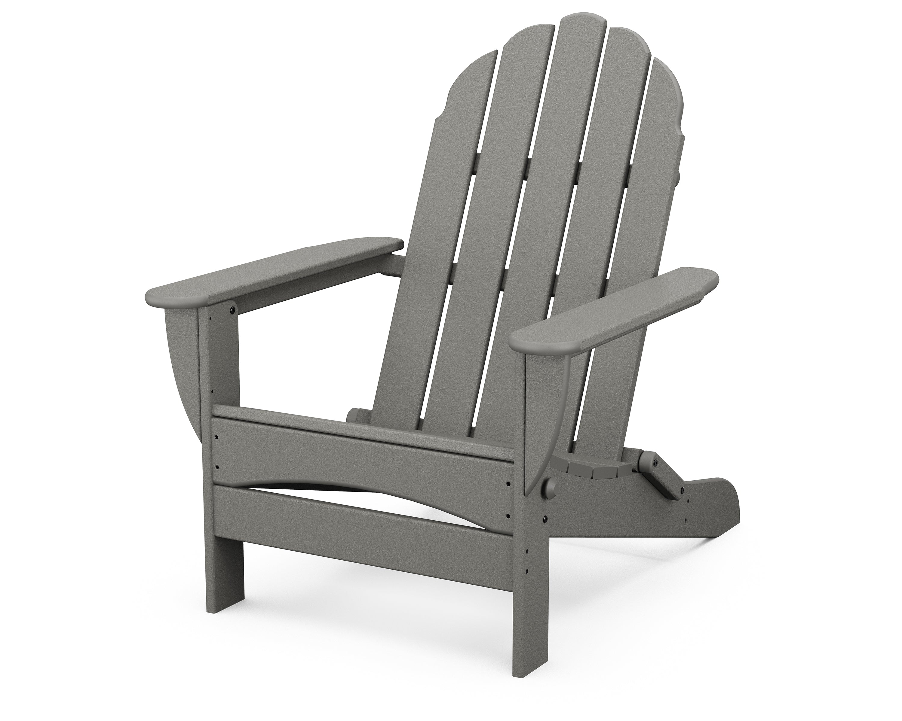 POLYWOOD® Classic Oversized Folding Adirondack Chair in Slate Grey