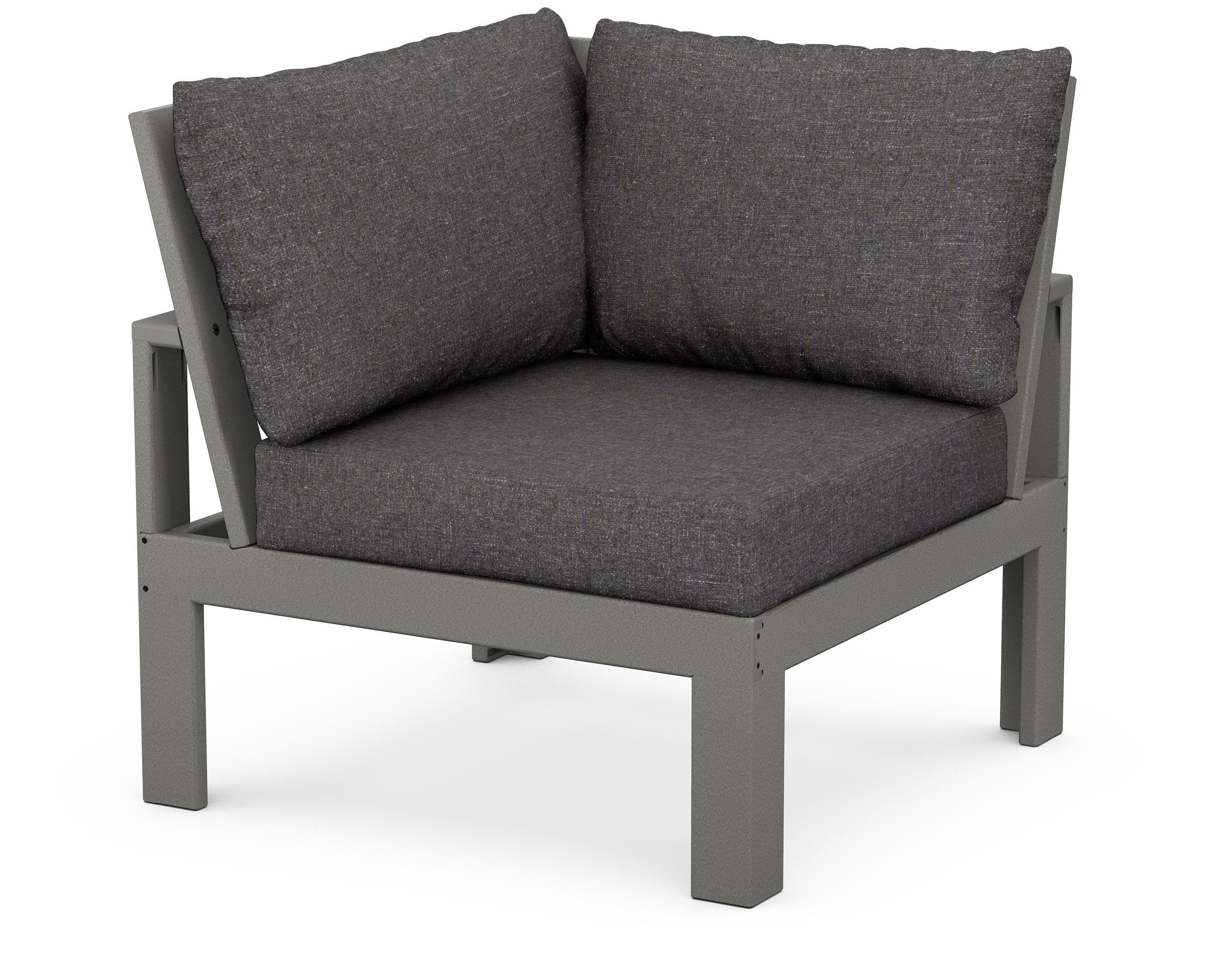 Unbranded Modular Corner Chair in Slate Grey / Ash Charcoal
