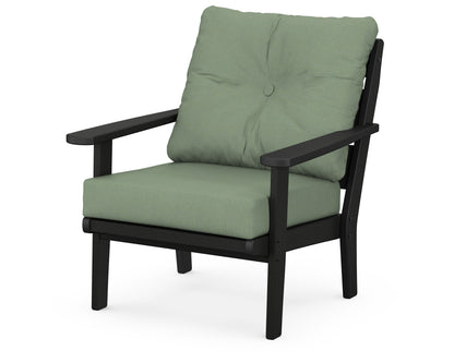 POLYWOOD® Lakeside Deep Seating Chair in Black / Exhale Rainwashed