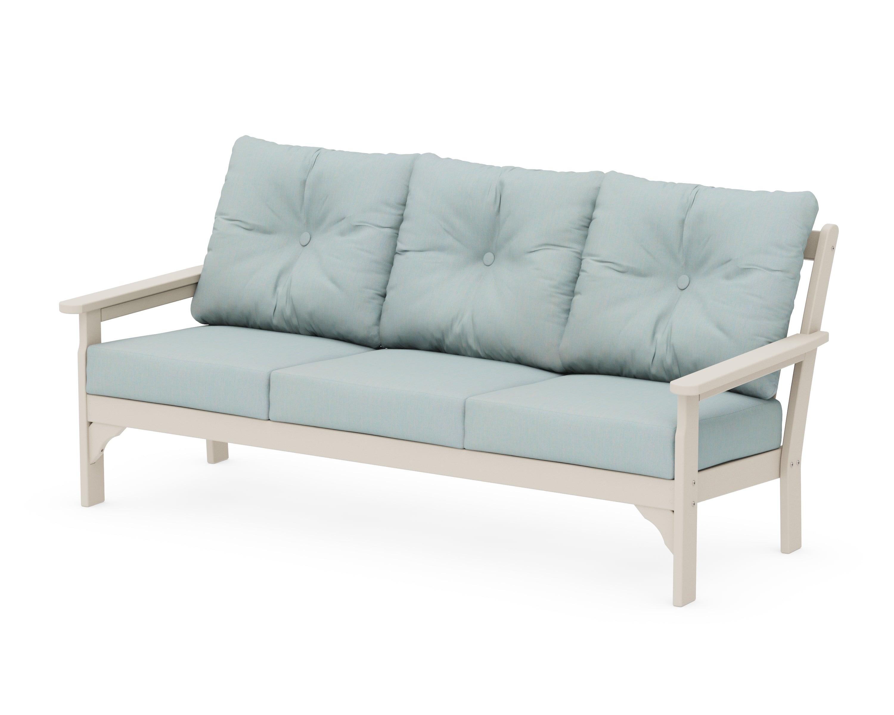 POLYWOOD® Vineyard Deep Seating Sofa in Sand / Spa