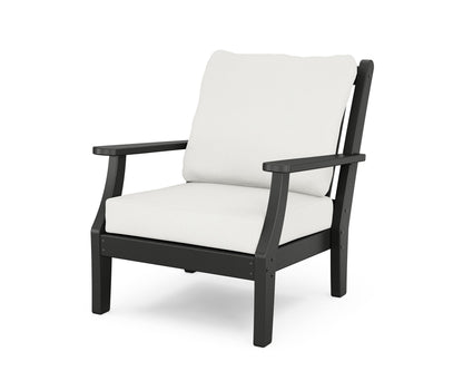 Country Living Wovendale Deep Seating Chair in Black / Natural Linen