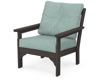 POLYWOOD® Vineyard Deep Seating Chair in Vintage Coffee / Glacier Spa