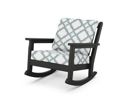Chippendale Deep Seating Rocking Chair - Black
