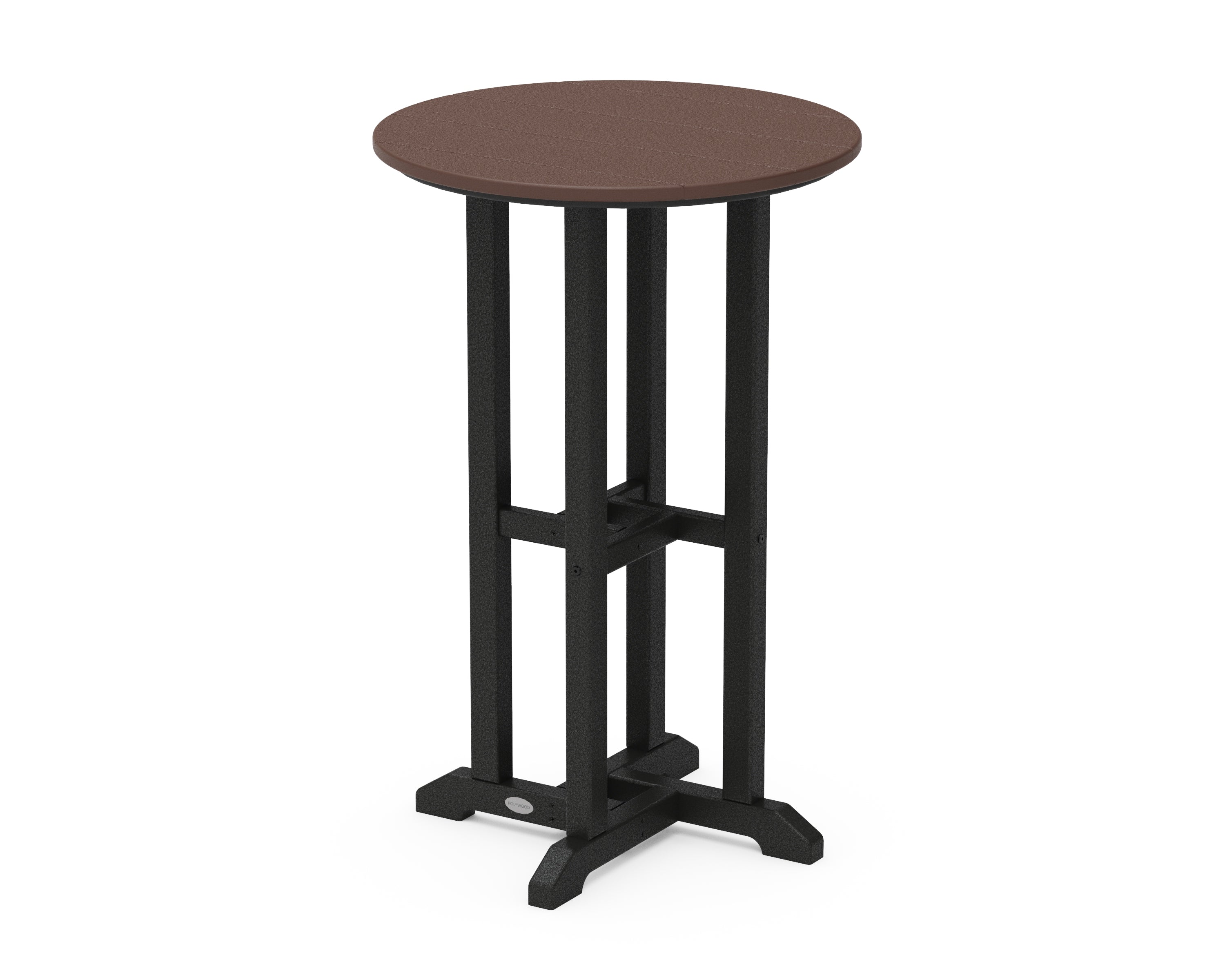 POLYWOOD® Contempo 24" Round Counter Table in Black / Mahogany