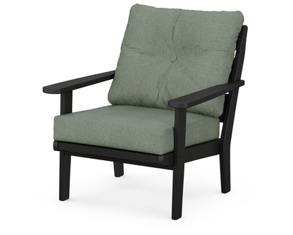 POLYWOOD® Lakeside Deep Seating Chair in Black / Cast Sage