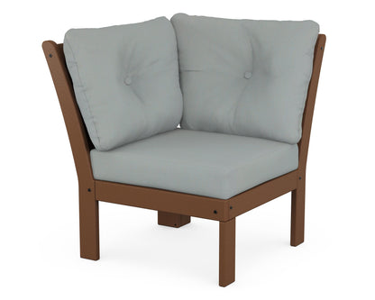 POLYWOOD® Vineyard Modular Corner Chair in Teak / Spa