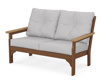 POLYWOOD® Vineyard Deep Seating Loveseat in Teak / Natural / Granite