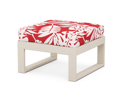 Unbranded Modular Ottoman - Modern in Sand / Leaf Crimson