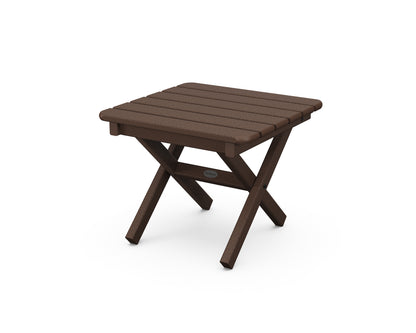 POLYWOOD® Square 18" Folding Side Table in Mahogany
