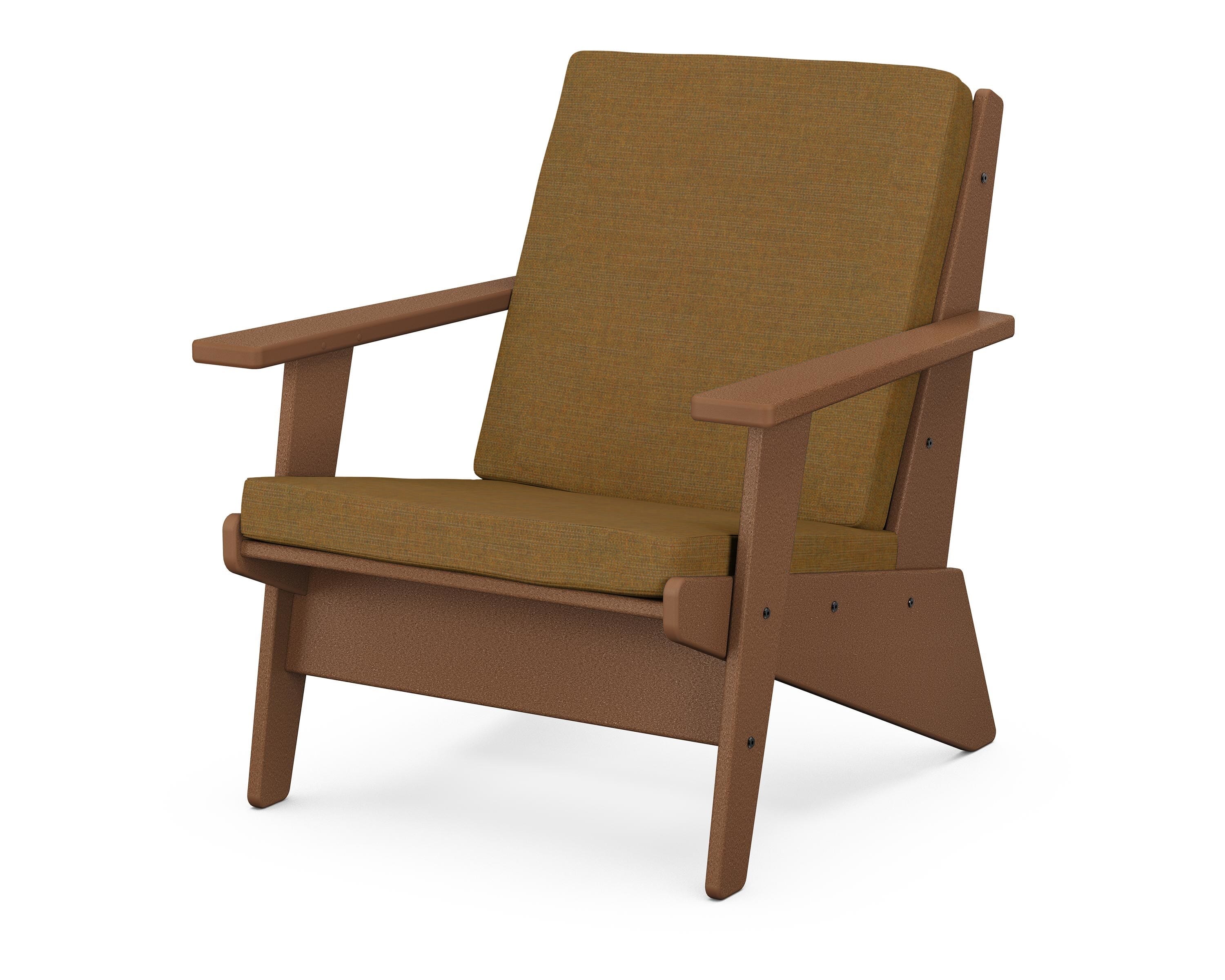 POLYWOOD® Riviera Modern Lounge Chair in Teak / Exhale Teak