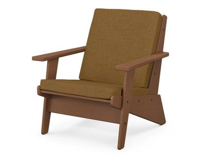 POLYWOOD® Riviera Modern Lounge Chair in Teak / Exhale Teak