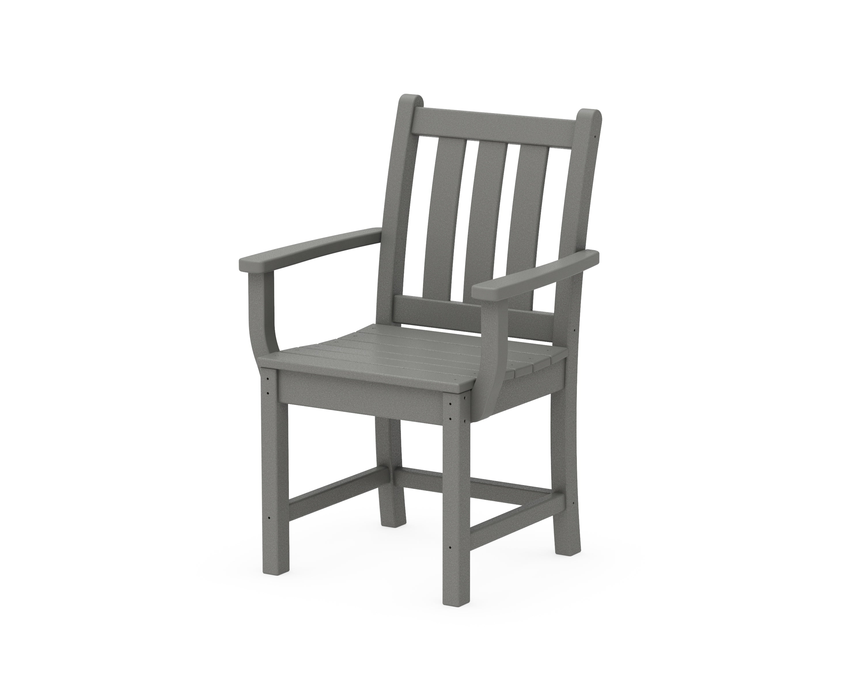 POLYWOOD® Traditional Garden Dining Arm Chair in Slate Grey