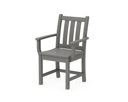 POLYWOOD® Traditional Garden Dining Arm Chair in Slate Grey