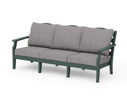 Draper James™ by  POLYWOOD® Savannah Deep Seating Sofa in Green / Grey Mist