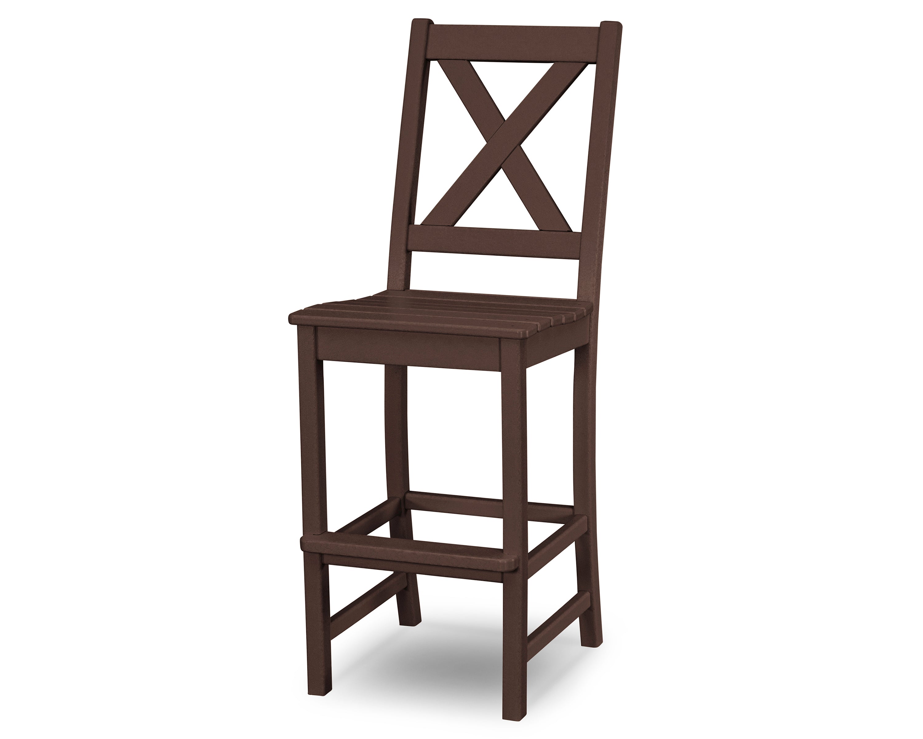 POLYWOOD® Braxton Bar Side Chair in Mahogany